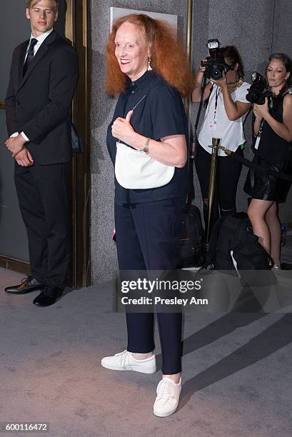 Grace Coddington attends Tom Ford fashion show during New York Fashion Week at 99 East 52nd Street on September 7, 2016 in New York City.