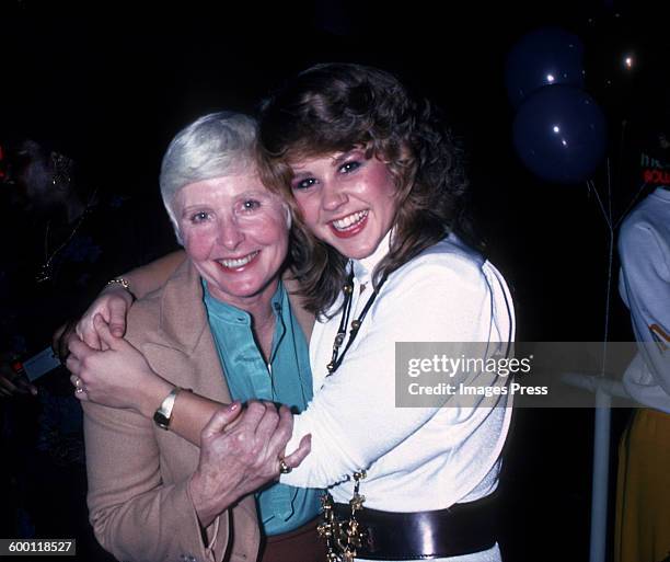 Linda Blair and mom Elinore Blair attends the Promotional Party for "Roller Boogie" circa 1979 in New York City.