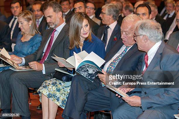 Ana Pastor, King Felipe of Spain, Queen Letizia of Spain and Jose Manuel Garcia Margallo attend the commemorations of the Centenary of the Birth of...