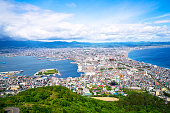 Hakodate Top view on Hokkaido, Japan