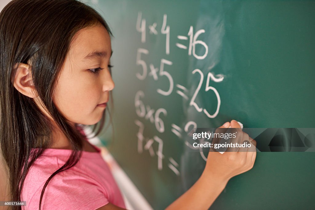 Stalker Math Girl Focus Girl Trying To Solve Mathematical Equation High-Res Stock Photo ...