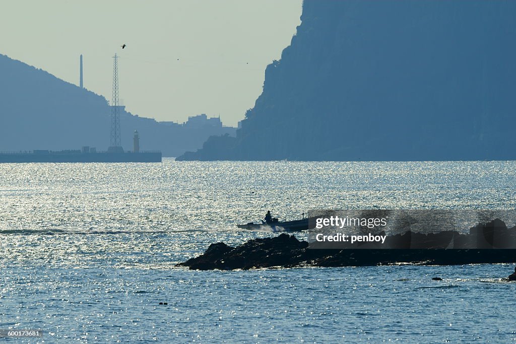 A small rock island