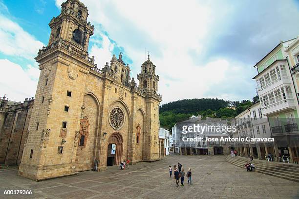 cathedral of mondoñedo - mondonedo stock pictures, royalty-free photos & images