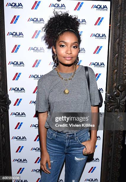 Actress Yara Shahidi attends a private event at Hyde Staples Center hosted by AQUAhydrate for the Drake and Future concert on September 7, 2016 in...