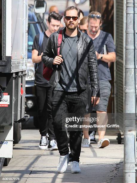 Will Farquarson of 'Bastille' is seen at 'Jimmy Kimmel Live' on September 07, 2016 in Los Angeles, California.