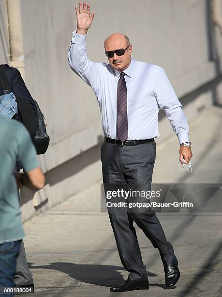 Dr Phil McGraw is seen at 'Jimmy Kimmel Live' on September 07, 2016 in Los Angeles, California.