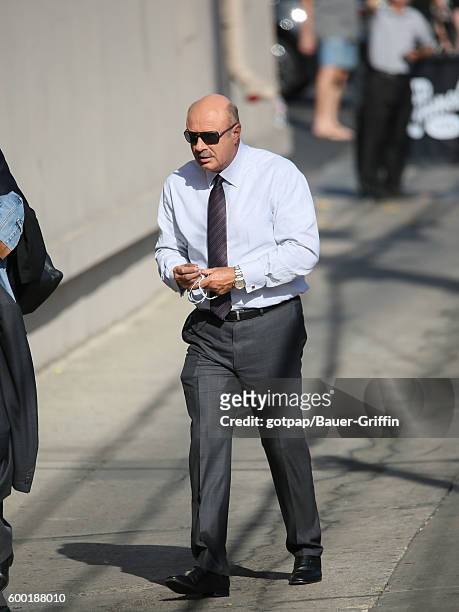 Dr Phil McGraw is seen at 'Jimmy Kimmel Live' on September 07, 2016 in Los Angeles, California.