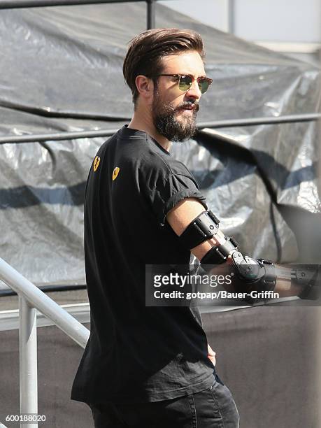 Kyle Simmons of 'Bastille' is seen at 'Jimmy Kimmel Live' on September 07, 2016 in Los Angeles, California.