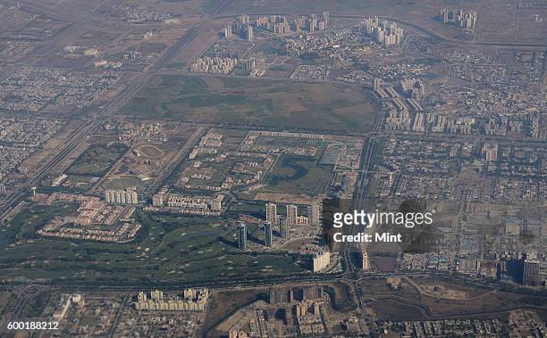 Noida skyline on December 19, 2012 in Noida, India.
