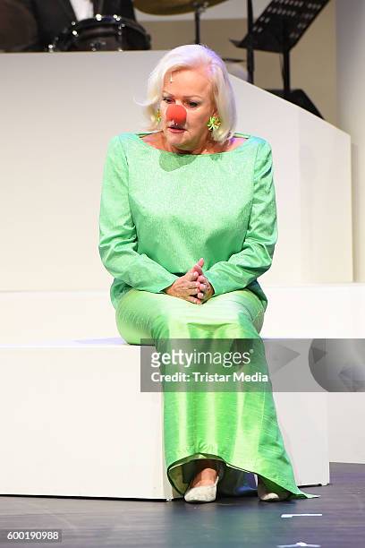 Musical star Angelika Milster attends the 'Doris Day - Day by Day' Photocall on September 7, 2016 in Berlin, Germany.