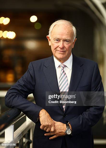 Tim Clark, president of Emirates Airlines, poses for a photograph following a Bloomberg television interview at the World Low Cost Airline Congress,...