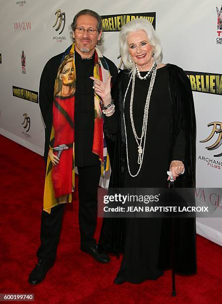 Celeste Yarnall and Nazim Artist attend the World Premiere Screening of "Unbelievable!!!!!" A Sci-Fi Adventure Parody in Hollywood, California, on...