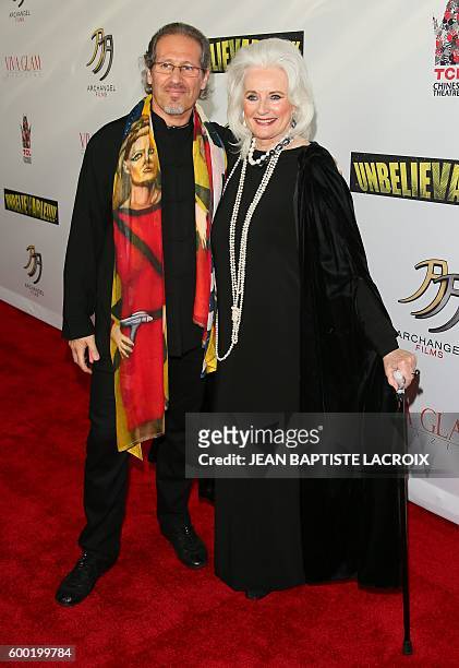 Celeste Yarnall and Nazim Artist attend the World Premiere Screening of "Unbelievable!!!!!" A Sci-Fi Adventure Parody in Hollywood, California, on...