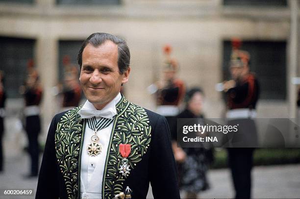 Jean d'Ormesson in his academician's dress.