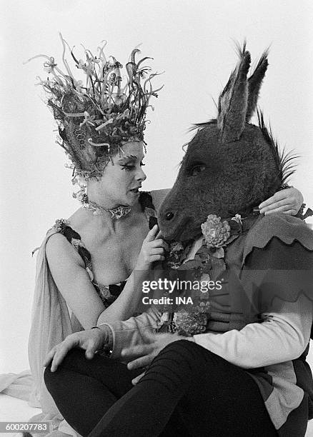 Christiane Minazzoli and Jacques Ferrière in an adaptation by Jean Christophe Averty of Shakespeare's work, "A Midsummer Night's Dream".