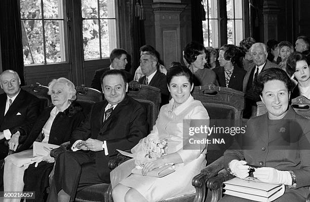 Marriage of René Goscinny and Gilberte Polaro-Millo in the city hall of the 16th district of Paris.