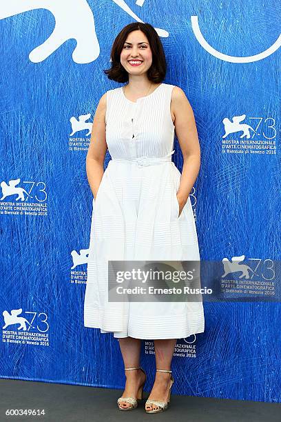 Director Rebecca Zlotowski attends a photocall for 'Planetarium' during the 73rd Venice Film Festival at Palazzo del Casino on September 8, 2016 in...