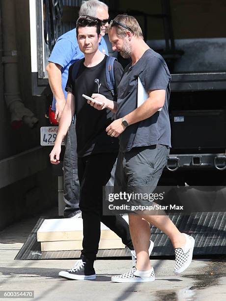 Musician Dan Smith of "Bastille" is seen on September 7, 2016 at Jimmy Kimmel Live in Los Angeles, CA.