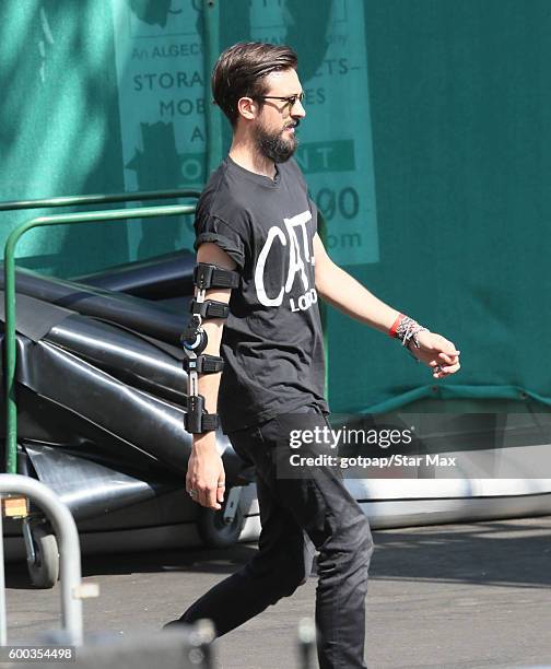 Musician Kyle Simmons of "Bastille" is seen on September 7, 2016 at Jimmy Kimmel Live in Los Angeles, CA.