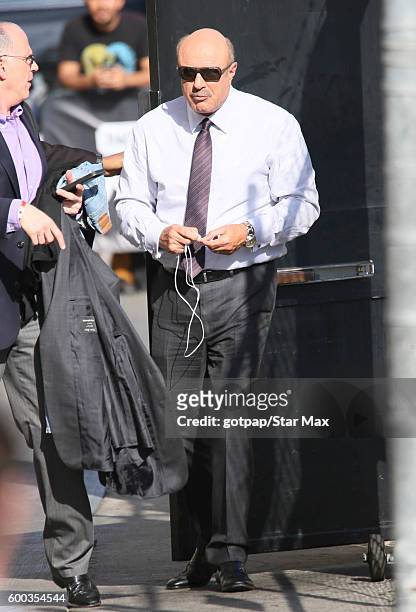 Dr. Phil McGraw is seen on September 7, 2016 at Jimmy Kimmel Live in Los Angeles, CA.