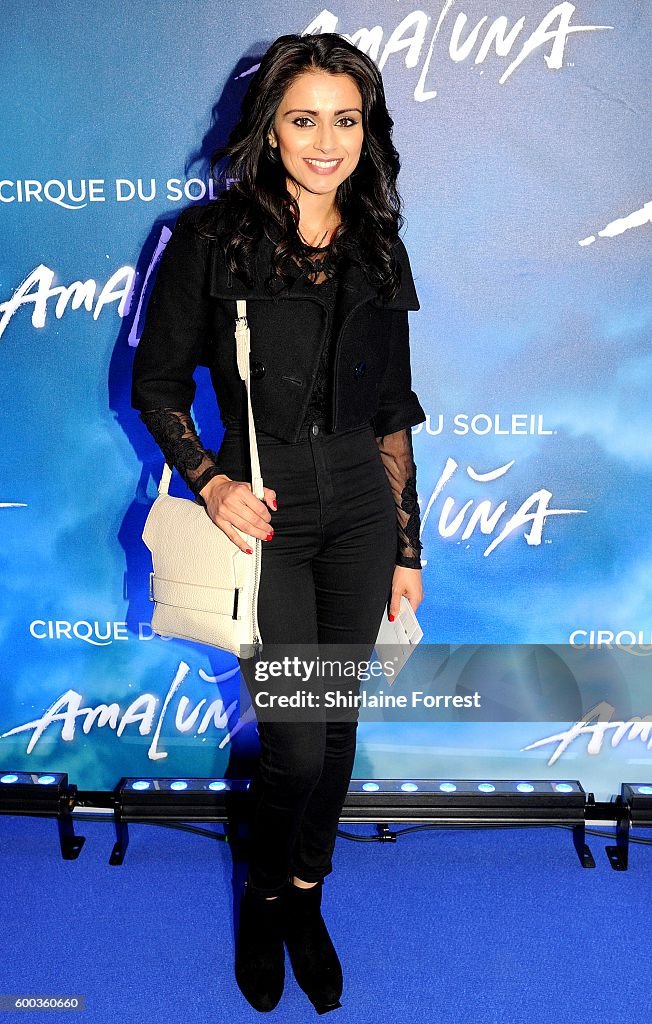 Bhavna Limbachia arrives at the press night for Cirque Du Soleil's