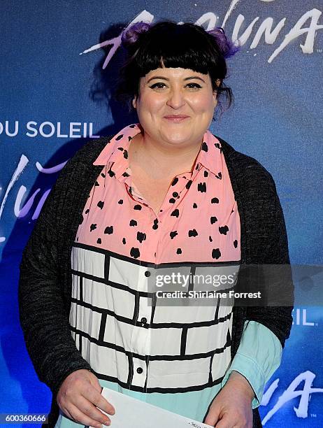 Jessica Ellis arrives at the press night for Cirque Du Soleil's 'Amaluna' at The Big Top, Intu Trafford Centre on September 7, 2016 in Manchester,...