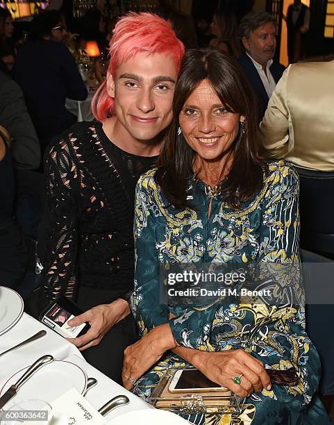 Kyle De'volle and Debbie Von Bismarck attend the Ara Vartanian store opening party on Bruton Place on September 7, 2016 in London, England.