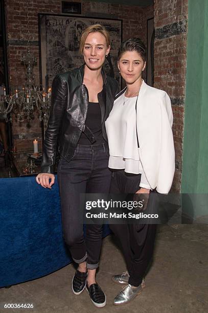 Elliott Sailors and Olimpia Valli Fassi attend the Lauren Rae Levy Birthday Celebration and NYFW Kickoff on September 7, 2016 in New York City.