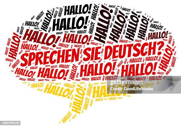 german language - word cloud stock illustrations