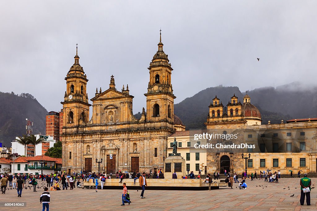 Bogota, Colombia - Plaza Bolivar Classical Spanish Colonial Architecture