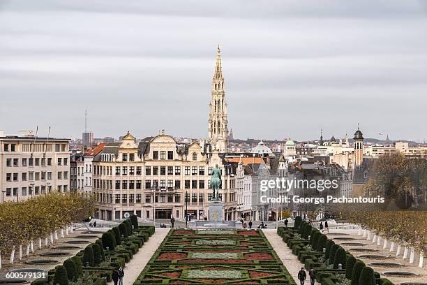 brussels skyline - brussels skyline stock pictures, royalty-free photos & images