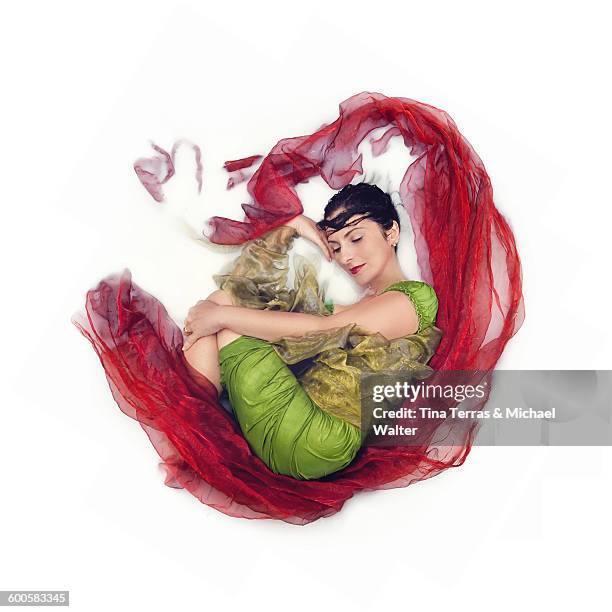 woman lying on a white background - tina terras michael walter stock pictures, royalty-free photos & images