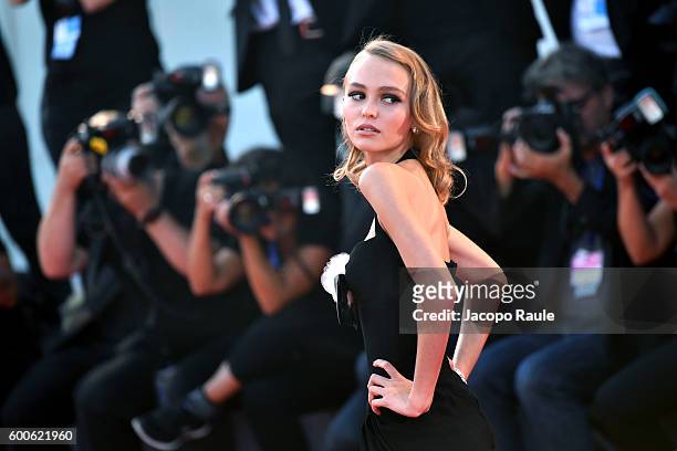 Lily-Rose Depp attends the premiere of 'Planetarium' during the 73rd Venice Film Festival a Sala Grande on September 8, 2016 in Venice, Italy.