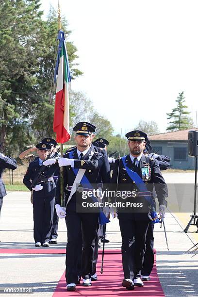 The units deployed during the military ceremony. A ceremony of transition between the Pilot Colonel Ivan Mignogna, the outgoing commander who leaves...