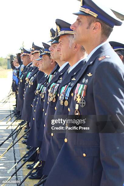 The units deployed during the military ceremony. A ceremony of transition between the Pilot Colonel Ivan Mignogna, the outgoing commander who leaves...