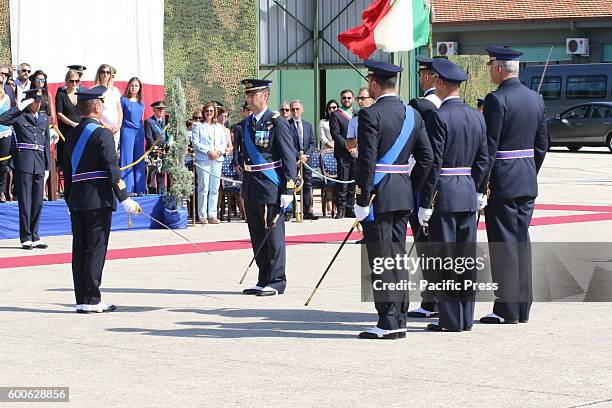 The units deployed during the military ceremony. A ceremony of transition between the Pilot Colonel Ivan Mignogna, the outgoing commander who leaves...