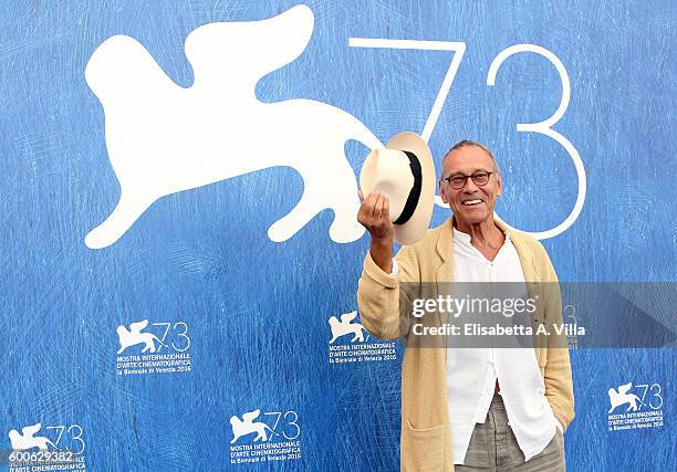 Director Andrej Koncalovskij attends a photocall for 'Paradise' during the 73rd Venice Film Festival at Palazzo del Casino on September 8, 2016 in...