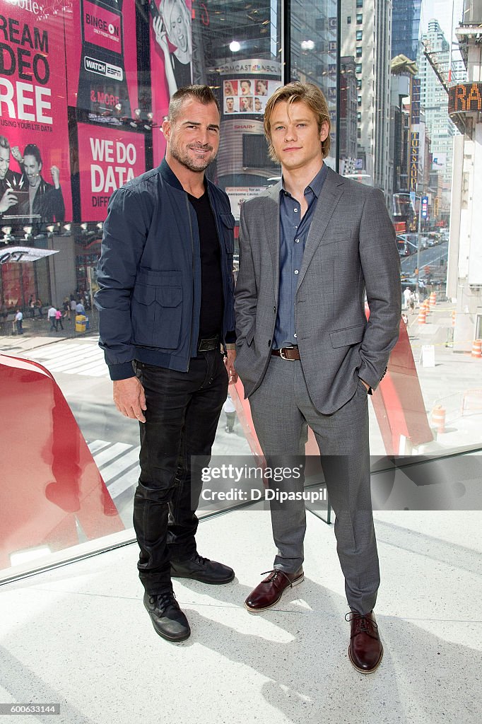 Lucas Till & George Eads Visit "Extra"