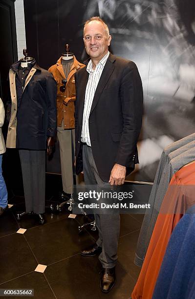 Sir Steve Redgrave attends the launch of the Aston Martin by Hackett collection at Hackett Regent Street, on September 8, 2016 in London, England.