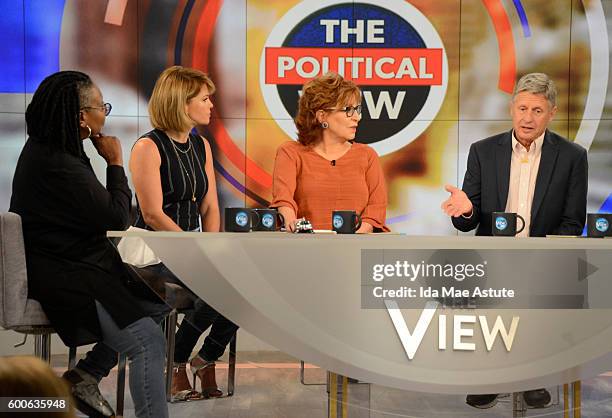 Governor Gary Johnson visits "THE VIEW," 9/8/16 airing on the Walt Disney Television via Getty Images Television Network. WHOOPI GOLDBERG, CANDACE...