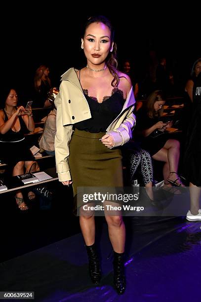 Dorothy Wang attends the Michael Costello fashion show during New York Fashion Week: The Shows September 2016 at The Dock, Skylight at Moynihan...