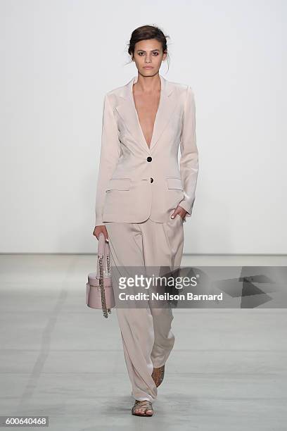 Model Alisar Ailabouni walks the runway at Marissa Webb fashion show during New York Fashion Week: The Shows at The Gallery, Skylight at Clarkson Sq...