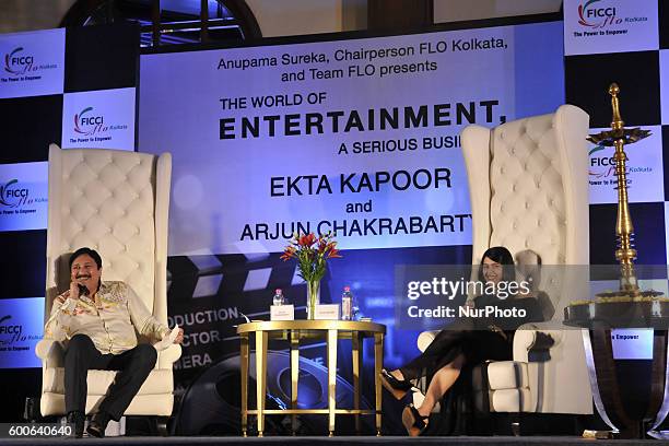 Ekta Kapoor Indian TV and film producer and daughter of actor Jeetendra during FICCI Ladies Organisation organized a special interactive session on...