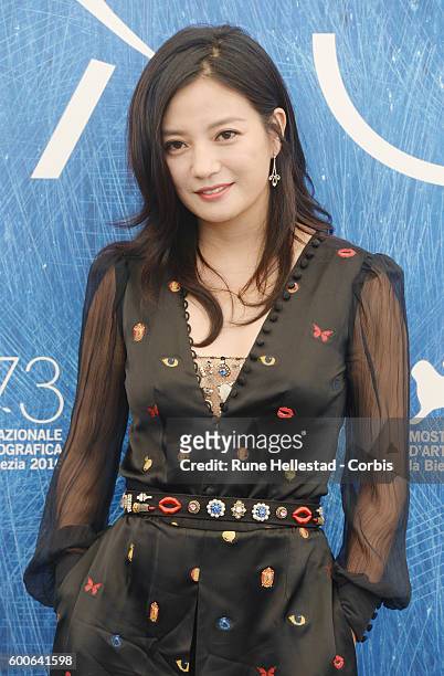 Zhao Wei attends the photocall of the jury during the 73rd Venice Film Festival on August 31, 2016 in Venice, Italy.