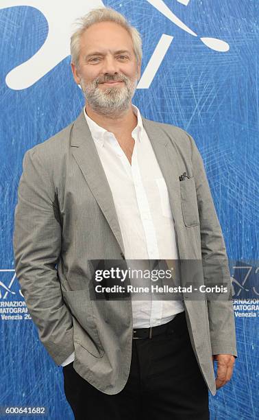 Sam Mendes attends the photocall of the jury during the 73rd Venice Film Festival on August 31, 2016 in Venice, Italy.