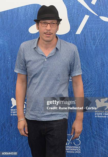 Reda Kateb attends a photocall for 'SLes Beaux Jours D'Aranjuez' during the 73rd Venice Film Festival at on September 1, 2016 in Venice, Italy.