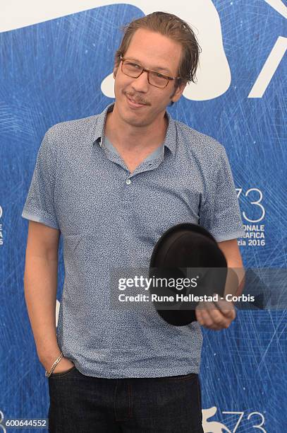 Reda Kateb attends a photocall for 'SLes Beaux Jours D'Aranjuez' during the 73rd Venice Film Festival at on September 1, 2016 in Venice, Italy.