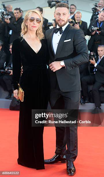 Aaron Taylor- Johnson and San Taylor- Wood attend the premiere of 'Nocturnal Animals' during the 73rd Venice Film Festival at on September 2, 2016 in...
