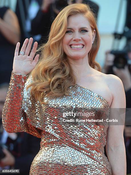 Amy Adams attends the premiere of 'Nocturnal Animals' during the 73rd Venice Film Festival at on September 2, 2016 in Venice, Italy.