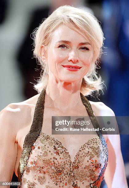 Naomie Watts attends the premiere of 'The Bleeder' during the 73rd Venice Film Festival at on September 2, 2016 in Venice, Italy.